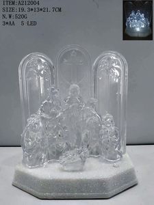 9 "קריסטל זוהר jesus לידה סצנת חג המולד סט לחג המולד סט מתנה - Product Image 5