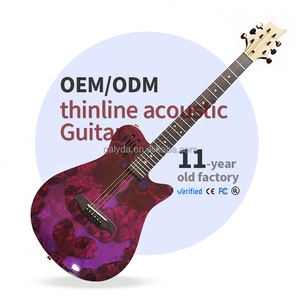 Guitarra Acústica GALYDA Thinline Fabricada en Fábrica, Logotipos Personalizables, Cuerpo de Caoba, Mástil de Arce, Diapasón de Palisandro - Product Image 1