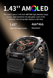 2026 AK71 Relojes Smart Watch 1.43Inch AMOLED Rotary Button BT Call Health Monitoring Men's Outdoor Sports Smartwatch - Product Image 2