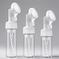 Bouteilles à pompe pour lotion en PET de 100 ml, 150 ml, 200 ml, contenants cosmétiques blancs avec applicateur à brosse, bouteille en plastique pour mousse, bouteille pour mousse