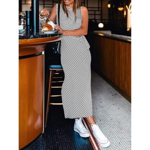 Vestido Midi sin Mangas para Mujer FOXA, con Cintura Ajustable, Estilo Casual, para Verano y Vacaciones, Tejido Transpirable - Product Image 2