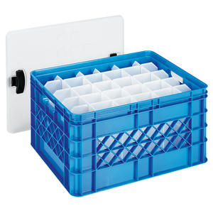 Gläserkasten Mit Deckel, 30 Fächer, LxBxH 500x400x260 Mm, Blau - Product Image 2