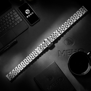 Correa de reloj Silver Link, correa de acero inoxidable, pulsera de repuesto para uso informal de negocios - Product Image 1