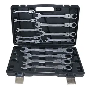 13pcs Flexible High quality Manufacturer Price Double open end wrenches sets ratchet wrench combination adjustable wrench