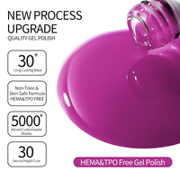 Gel à ongles chaud 2026 - Haute couvrance, durcissement UV/LED, sans HEMA ni TPO, longue durée, facile à retirer, plus de 5000 couleurs, OEM