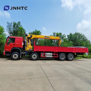 Truk Kargo Sinotruk HOWO 8X4 Dengan <span class=keywords><strong>Crane</strong></span> Truk Pikap Dilengkapi <span class=keywords><strong>Crane</strong></span> 12 Ton Knuckle Boom <span class=keywords><strong>Truck</strong></span> <span class=keywords><strong>Crane</strong></span> - Product Image 1