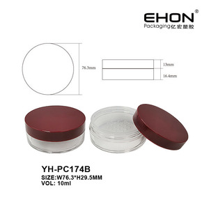 10g <b>Empty</b> Round Loose Powder Cosmetic Container with Plastic Screw Top and PP Sifter for Skin Care - Product Image 6