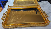 Luxe Opslag Notenplaat Bruiloft Geschenkblad Decoratie Gouden Dienblad Fruit Serveerschaal