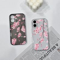 Coques de téléphone antichoc transparentes à motifs floraux pour iPhone 17 Air 16 Plus Pro Max 15 14 13 12 11 X – Housse de protection anti-chute