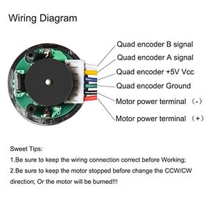 Motorreductor de metal Bemonoc con codificador, 12V CC, 130 RPM, montaje de brida de 42 mm para Arduino e impresoras 3D - Product Image 4