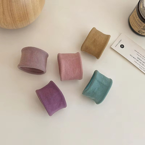 Elastici per capelli larghi e spessi alla moda da donna, elastici per capelli tinta unita senza cuciture, fasce per capelli basic, fermacoda alto - Product Image 1