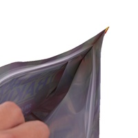 Sachet personnalisé en aluminium à 8 soudures latérales pour aliments pour animaux de compagnie, refermable avec fermeture éclair, anti-lumière, anti-humidité, pochette verticale pour friandises pour chiens et chats