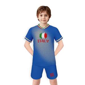 Maillot de football personnalisé pour enfants, Italie, avec nom et numéro, uniforme de football pour jeunes, tenue d'entraînement pour garçons et filles, cadeau pour les fans - Product Image 4