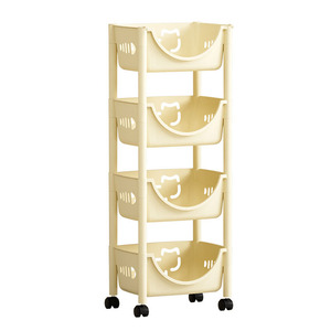 Type de sol mobile au sésame support de <span class=keywords><strong>rangement</strong></span> à plusieurs couches pour chambre à coucher cuisine collations chariot en plastique ménage panier à légumes étagère - Product Image 6