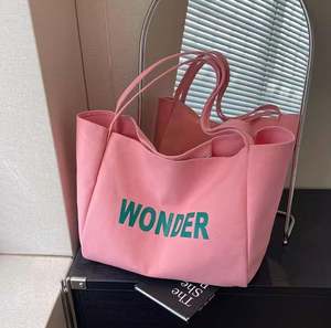 New Letter Printing <b>Messenger</b> <b>Bag</b> Large Capacity Canvas <b>Bag</b> Shoulder <b>Messenger</b> <b>Bag</b> Female - Product Image 4