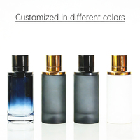 Flacon de parfum cylindrique en verre 50/100ml vide pour homme, flacon vaporisateur avec bouchon magnétique, emballage cosmétique en verre personnalisé avec logo