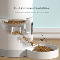 Vente directe d'usine, distributeur automatique intelligent pour animaux de compagnie, WiFi, vidéo, bol solide, distributeur de nourriture à dose programmée, chats et chiens, chargeur en plastique