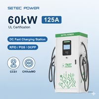   Chargeur rapide DC pour véhicules électriques, certification niveau 3, 60 kW, 125 A, station de recharge pour véhicules électriques