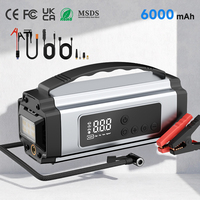 Démarreur de voiture sûr 6000 mAh avec gonfleur de pneus, coque ABS, conformité CE FCC Rohs