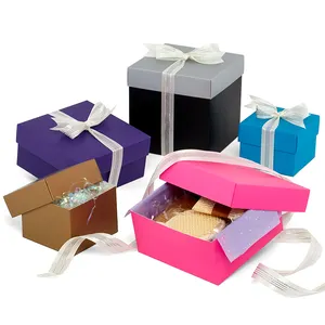 High quality rigid product two piece packing box lid and base gift box packaging box