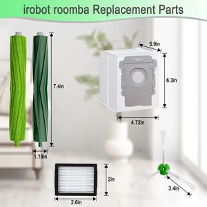 22 pièces d'accessoires de remplacement pour aspirateur robot <span class=keywords><strong>iRobot</strong></span> I7 I7+ E5 <span class=keywords><strong>I3</strong></span>+ I4 I6 I6+ I8 I8+ : brosse latérale, filtre HEPA, brosse principale - Product Image 3