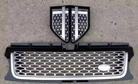 Cache-Vent Latéral de Grille de Pare-Chocs Avant Noir Argent Compatible Land Rover Range Rover Sport 2010-2013 L320