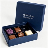 Boîte cadeau de luxe personnalisée pour chocolats et bonbons, imprimée en gros, avec emballage en encre de soja