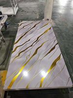 Panneaux muraux en PVC artificiel imitation marbre UV, différents styles, alternative au marbre, pour la décoration intérieure