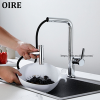 Robinet de cuisine multifonctionnel moderne en laiton Oire, anti-éclaboussures, pour évier de légumes, avec extraction, eau froide et chaude