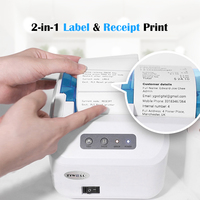 Imprimante thermique ZYWELL 3 pouces pour l'impression d'étiquettes et de codes QR, petite imprimante Wifi