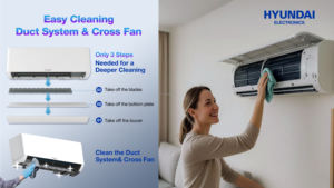 Aire Acondicionado Split de Pared HYUNDAI con Diseño Compacto y Eficiencia Energética, 9000 Btu, R32, Inverter, Flujo de Aire Suave, para Hogar y Hotel - Product Image 5