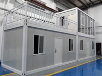 Portable 2 étages extensible conteneur maison préfabriquée petite maison Mini appartements pliables Villas hôpitaux panneau sandwich en acier