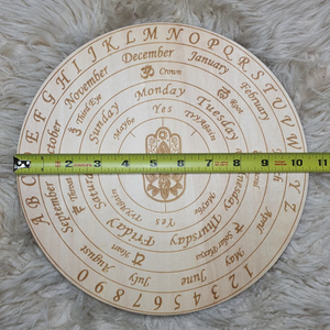 Planche de <span class=keywords><strong>pendule</strong></span> en bois Wiccan, Plaque de bois d'autel, planche de méditation, tableau de Message, Divination, Witchcraft, lune, papillon, étoile, cadeau - Product Image 3