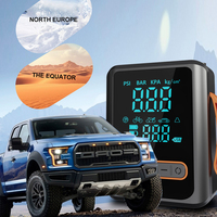 Portable Double Cylinder Tire Inflator Air Compressor Digital Pressure Gauge LED Light Auto Shut-off Plastic Construction for