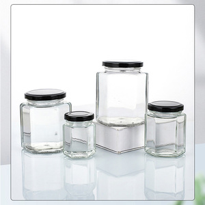 Cấp Thực Phẩm Lục Giác Thủy Tinh Mật Ong <span class=keywords><strong>Jar</strong></span> 45Ml-730Ml Công Suất Cho Nước Sốt Và Mứt Kín Nắp Cho Kẹo Sô Cô La Thực Phẩm Vật Nuôi Lưu Trữ - Product Image 5