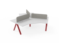 Postes de travail de bureau ergonomiques et modernes, modulaires, bureaux pour 4 à 6 personnes, postes de travail ouverts pour employés, mobilier de bureau