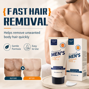 Crema Depilatoria para Hombres OEM ODM 60g, Crema Depilatoria Indolora para Eliminar el Vello Corporal Masculino del Pecho, Piernas, Espalda, <span class=keywords><strong>Axilas</strong></span>, Limpieza Profunda - Product Image 3