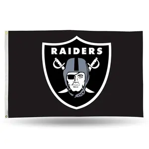 De poliéster personalizado 3x5ft equipo de la NFL Oakland Raiders bandera