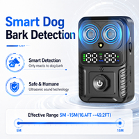 Nouvel Arrivage – Détecteur de Aboiements de Chien Intelligent IA 49 pieds, Double Émetteur Ultrasonique, Contrôle des Aboiements, Rechargeable, Étanche, Lumière Stroboscopique LED
