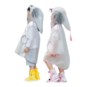 Impermeabile per Bambini in EVA, <span class=keywords><strong>Poncho</strong></span> Antipioggia Portatile e Riutilizzabile con Cappuccio, Attrezzatura Impermeabile per Bambini e Bambine - Product Image 2