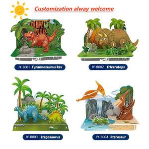 Nouveaux articles chauds 4 en 1 assemblage dinosaures jurassiques monde avec scène de jungle 3D mousse Puzzles enfants éducation jeu puzzles - Product Image 6