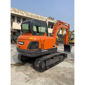 Mini-excavatrice DX60 d'occasion, 6 tonnes, haute qualité, Corée, avec moteur, pompe, boîte de vitesses, modèle 2020, garantie d'un an - Product Image 4