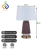 Lampe de chevet en céramique pour chambre King Queen, hôtel Kawell Zhongshan, avec port de charge USB sur la base, style Staybridge Suites