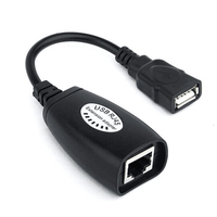 Adaptateur d'extension de câble LAN USB vers RJ45 sur cordon de raccordement Cat5 RJ45 Cat6 Accessoires de mise en réseau noirs