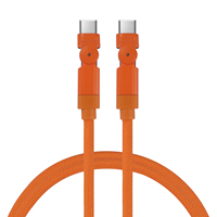 Câble de données tressé rotatif à double coude 180 degrés pour ordinateur portable Apple 17, Type-C vers USB-C, câble de charge ultra-rapide 60W pour jeux mobiles
