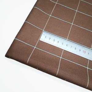 Ağır İtalyan kamgarn dimi ekose fantezi kaşmir yün <span class=keywords><strong>polyester</strong></span> viskon tüvit kumaş erkek takım elbise - Product Image 5