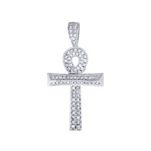 14K 18K VVS Lab Grown Diamond <b>Cross</b> Pendant Iced Hip Hop Classic Style GIA Certified Unisex Jewelry - Product Image 1