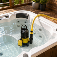 Pompe à eaux usées à flotteur automatique pour drainage des sous-sols et déshumidification des bassins de jardin
