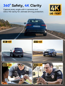 Caméra embarquée AINKAM 4K 360° à 4 canaux IPS avant/arrière avec GPS, WiFi 5G, surveillance <span class=keywords><strong>du</strong></span> stationnement, capteur G, garantie 1 an - Product Image 2