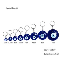 Pendentif Œil Turc Bleu en Verre Fait Main DIY pour Porte-clés, Collier, Chaîne de Téléphone – Vente en Gros Turque et Grecque